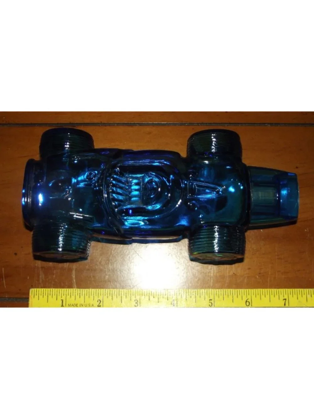 Avon Decanter Cobalt Blue Sure Winner Race Car Wild Country Aftershave Vtg 1972